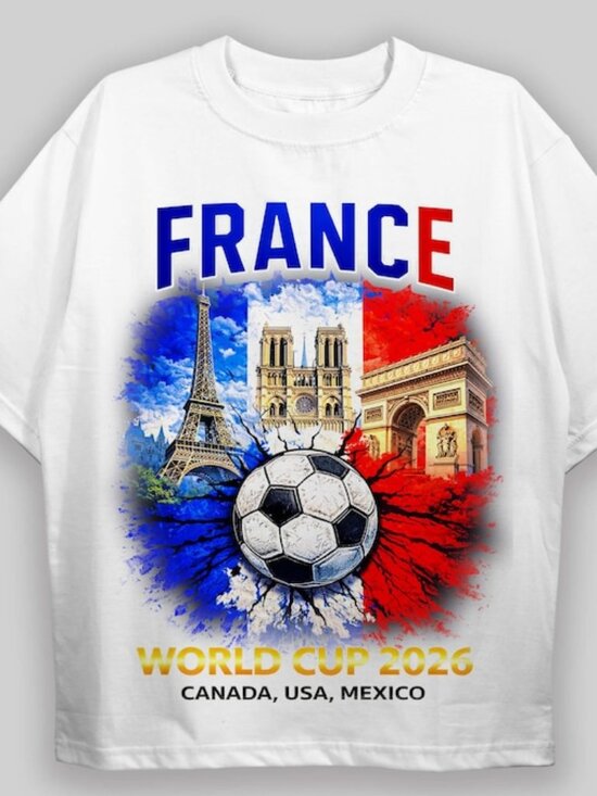 Joanne Tops - France Soccer Shirt 2026 World Cup Football Fan Tee Paris Graphic T Shirt
